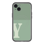 スリムプロテクションプレミアムケース with MagSafe［ オリジナル - initial two tone - Y green ］