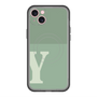 スリムプロテクションプレミアムケース with MagSafe［ オリジナル - initial two tone - Y green ］