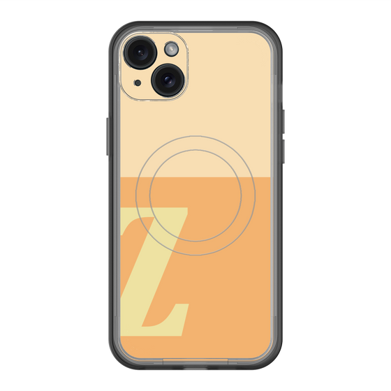 スリムプロテクションプレミアムケース with MagSafe［ オリジナル - initial two tone - Z orange ］