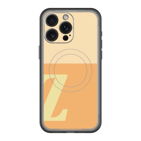 スリムプロテクションプレミアムケース with MagSafe［ オリジナル - initial two tone - Z orange ］