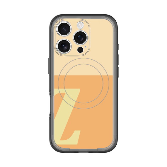 スリムプロテクションプレミアムケース with MagSafe［ オリジナル - initial two tone - Z orange ］