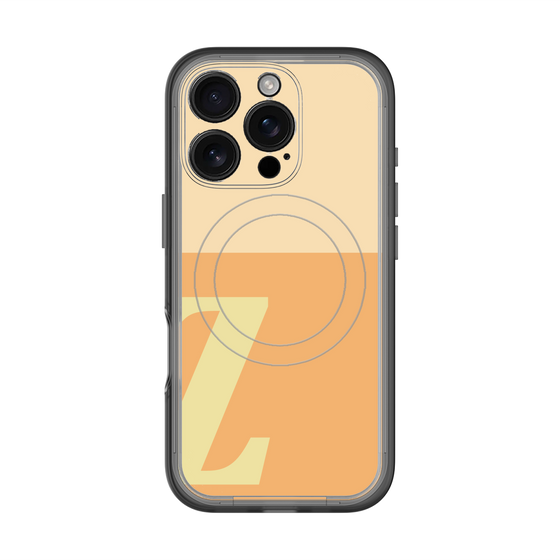 スリムプロテクションプレミアムケース with MagSafe［ オリジナル - initial two tone - Z orange ］