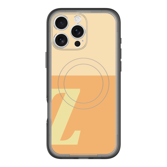 スリムプロテクションプレミアムケース with MagSafe［ オリジナル - initial two tone - Z orange ］