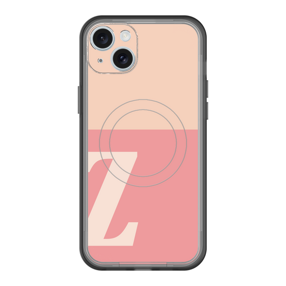 スリムプロテクションプレミアムケース with MagSafe［ オリジナル - initial two tone - Z pink ］