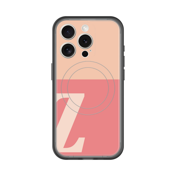 スリムプロテクションプレミアムケース with MagSafe［ オリジナル - initial two tone - Z pink ］
