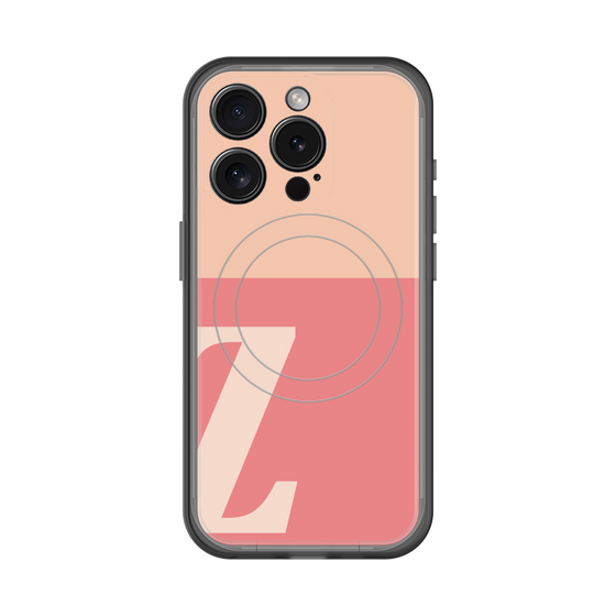 スリムプロテクションプレミアムケース with MagSafe［ オリジナル - initial two tone - Z pink ］