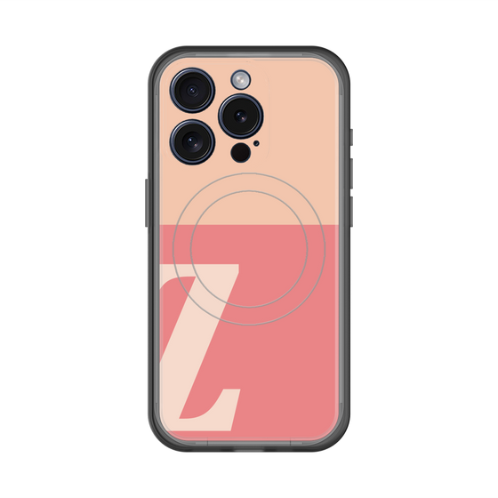 スリムプロテクションプレミアムケース with MagSafe［ オリジナル - initial two tone - Z pink ］