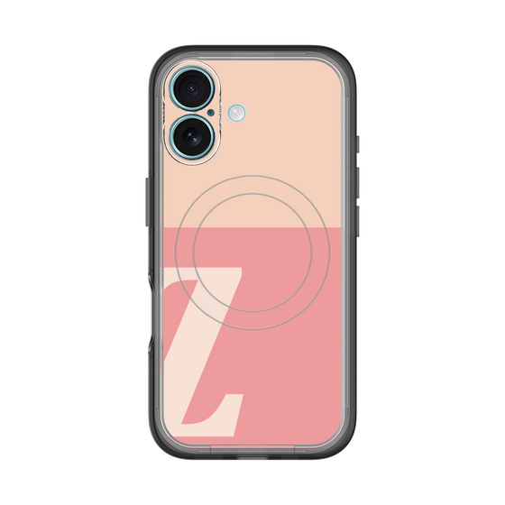 スリムプロテクションプレミアムケース with MagSafe［ オリジナル - initial two tone - Z pink ］