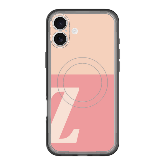 スリムプロテクションプレミアムケース with MagSafe［ オリジナル - initial two tone - Z pink ］