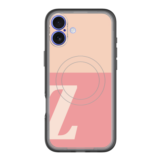 スリムプロテクションプレミアムケース with MagSafe［ オリジナル - initial two tone - Z pink ］