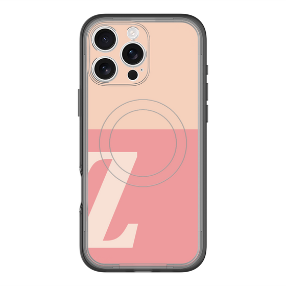 スリムプロテクションプレミアムケース with MagSafe［ オリジナル - initial two tone - Z pink ］