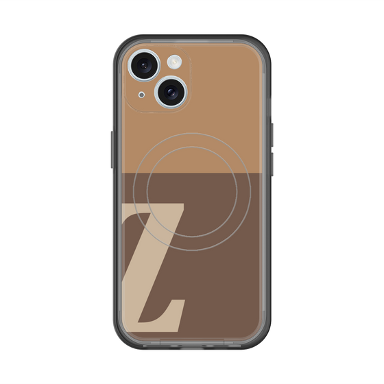 スリムプロテクションプレミアムケース with MagSafe［ オリジナル - initial two tone - Z brown ］