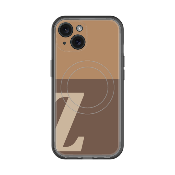 スリムプロテクションプレミアムケース with MagSafe［ オリジナル - initial two tone - Z brown ］