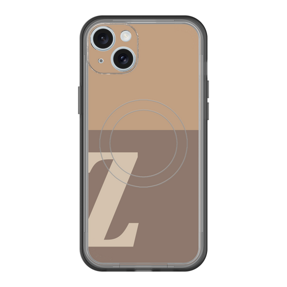 スリムプロテクションプレミアムケース with MagSafe［ オリジナル - initial two tone - Z brown ］