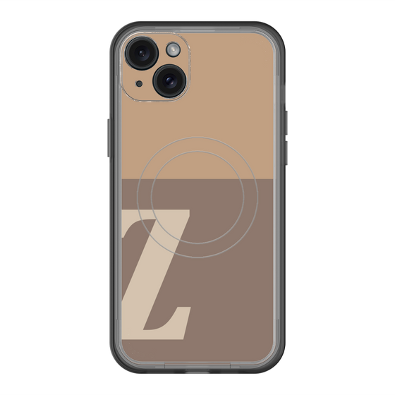 スリムプロテクションプレミアムケース with MagSafe［ オリジナル - initial two tone - Z brown ］