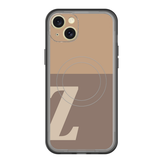 スリムプロテクションプレミアムケース with MagSafe［ オリジナル - initial two tone - Z brown ］