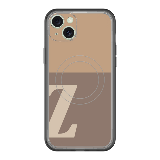 スリムプロテクションプレミアムケース with MagSafe［ オリジナル - initial two tone - Z brown ］