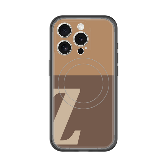 スリムプロテクションプレミアムケース with MagSafe［ オリジナル - initial two tone - Z brown ］