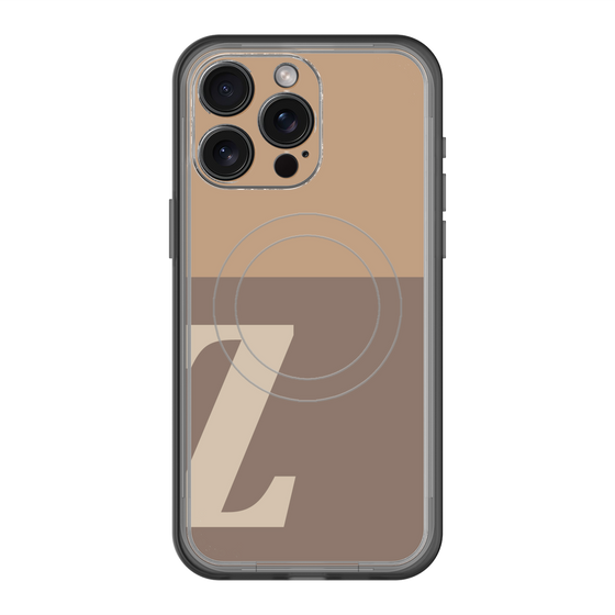 スリムプロテクションプレミアムケース with MagSafe［ オリジナル - initial two tone - Z brown ］
