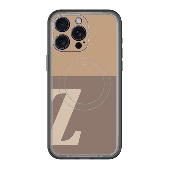 スリムプロテクションプレミアムケース with MagSafe［ オリジナル - initial two tone - Z brown ］