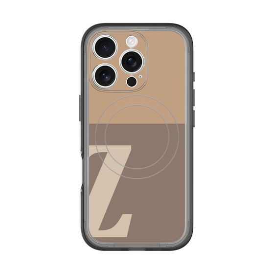 スリムプロテクションプレミアムケース with MagSafe［ オリジナル - initial two tone - Z brown ］