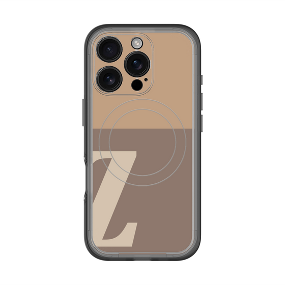 スリムプロテクションプレミアムケース with MagSafe［ オリジナル - initial two tone - Z brown ］