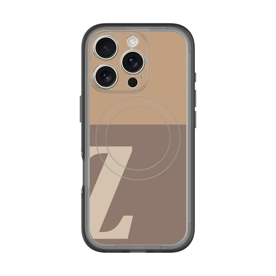 スリムプロテクションプレミアムケース with MagSafe［ オリジナル - initial two tone - Z brown ］