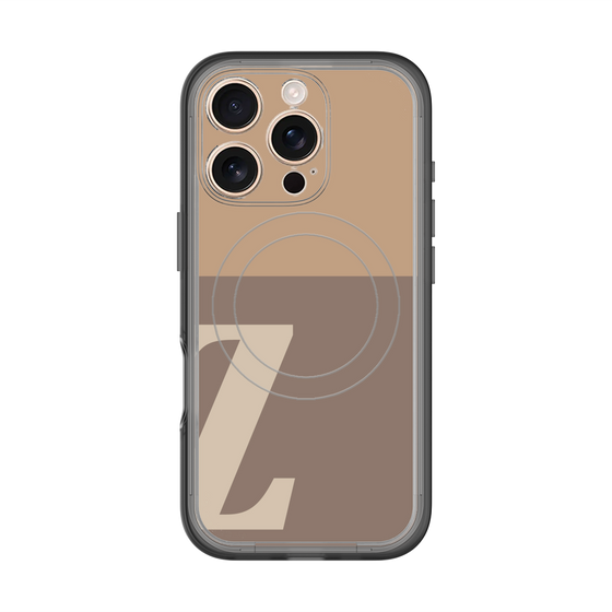 スリムプロテクションプレミアムケース with MagSafe［ オリジナル - initial two tone - Z brown ］