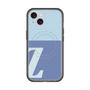 スリムプロテクションプレミアムケース with MagSafe［ オリジナル - initial two tone - Z blue ］