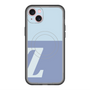 スリムプロテクションプレミアムケース with MagSafe［ オリジナル - initial two tone - Z blue ］
