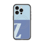 スリムプロテクションプレミアムケース with MagSafe［ オリジナル - initial two tone - Z blue ］