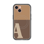 スリムプロテクションプレミアムケース with MagSafe［ オリジナル - initial two tone - A brown ］