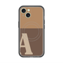 スリムプロテクションプレミアムケース with MagSafe［ オリジナル - initial two tone - A brown ］