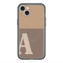 スリムプロテクションプレミアムケース with MagSafe［ オリジナル - initial two tone - A brown ］
