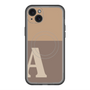 スリムプロテクションプレミアムケース with MagSafe［ オリジナル - initial two tone - A brown ］