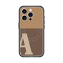 スリムプロテクションプレミアムケース with MagSafe［ オリジナル - initial two tone - A brown ］