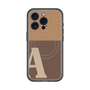 スリムプロテクションプレミアムケース with MagSafe［ オリジナル - initial two tone - A brown ］