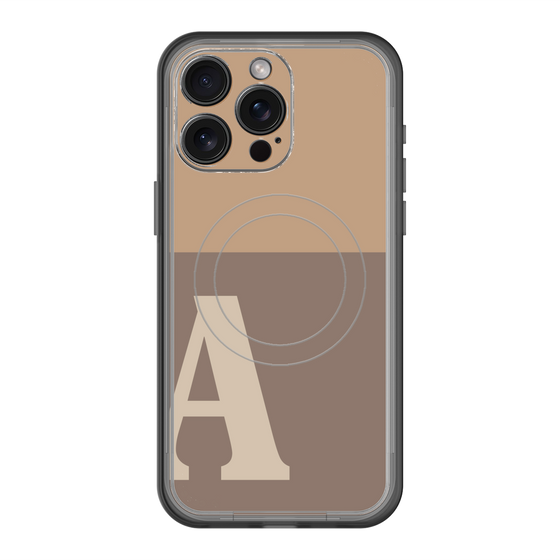 スリムプロテクションプレミアムケース with MagSafe［ オリジナル - initial two tone - A brown ］