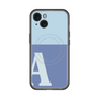 スリムプロテクションプレミアムケース with MagSafe［ オリジナル - initial two tone - A blue ］