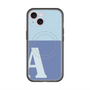 スリムプロテクションプレミアムケース with MagSafe［ オリジナル - initial two tone - A blue ］