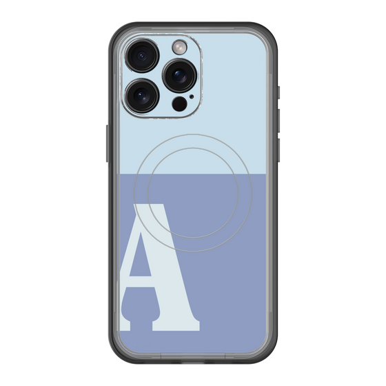 スリムプロテクションプレミアムケース with MagSafe［ オリジナル - initial two tone - A blue ］