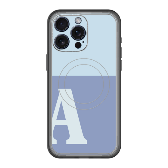 スリムプロテクションプレミアムケース with MagSafe［ オリジナル - initial two tone - A blue ］