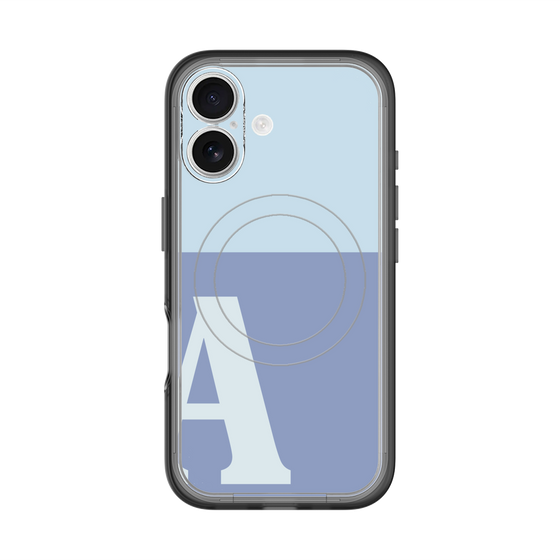 スリムプロテクションプレミアムケース with MagSafe［ オリジナル - initial two tone - A blue ］