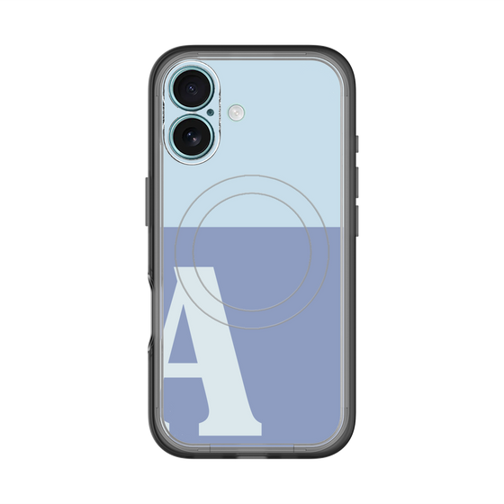 スリムプロテクションプレミアムケース with MagSafe［ オリジナル - initial two tone - A blue ］