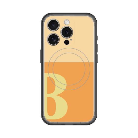 スリムプロテクションプレミアムケース with MagSafe［ オリジナル - initial two tone - B orange ］