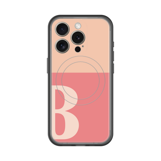 スリムプロテクションプレミアムケース with MagSafe［ オリジナル - initial two tone - B pink ］