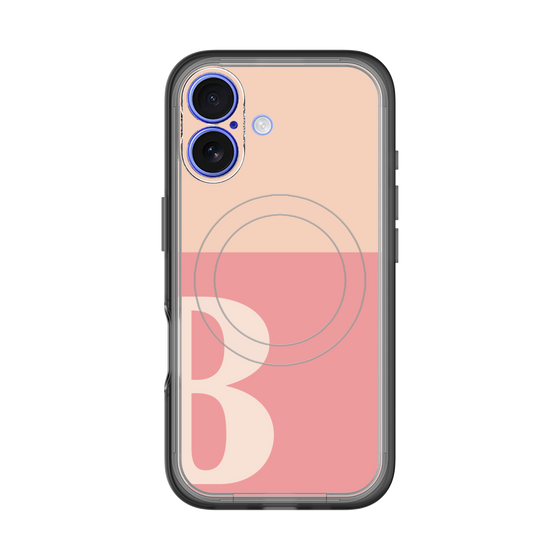 スリムプロテクションプレミアムケース with MagSafe［ オリジナル - initial two tone - B pink ］