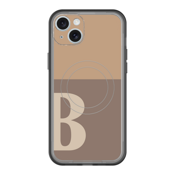 スリムプロテクションプレミアムケース with MagSafe［ オリジナル - initial two tone - B brown ］