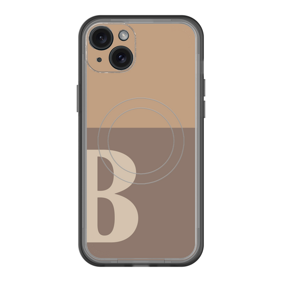 スリムプロテクションプレミアムケース with MagSafe［ オリジナル - initial two tone - B brown ］
