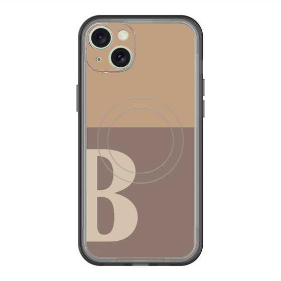 スリムプロテクションプレミアムケース with MagSafe［ オリジナル - initial two tone - B brown ］